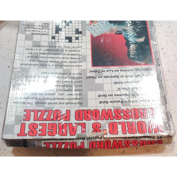 World's Largest Crossword Puzzle 49 Square Foot #1202 Herbco 7x7" New Unopened - Picture 4 of 6